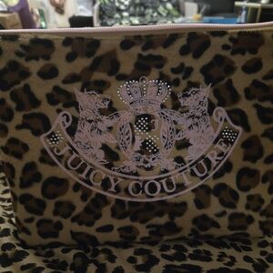 Juicy Couture Tan Leopard Cosmetic Bag